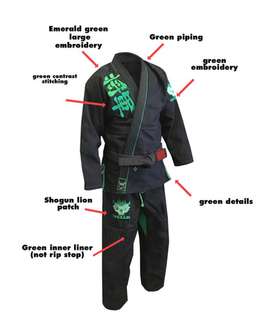 Shogun Emerald 'Kanji' Gi - Shogun Fight Apparel