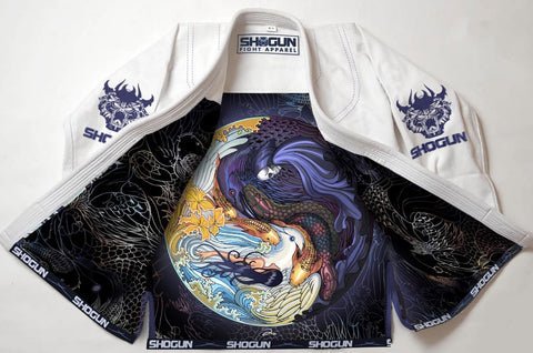 Shogun Tao White BJJ Gi with rashguard liner