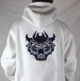 Shogun Logo White Zipper Hoodie - Shogun Fight Apparel